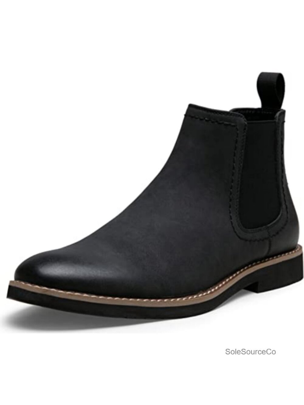 Men's Chelsea Boots Slip On Pull-On PU Upper Round Toe Ankle Boots